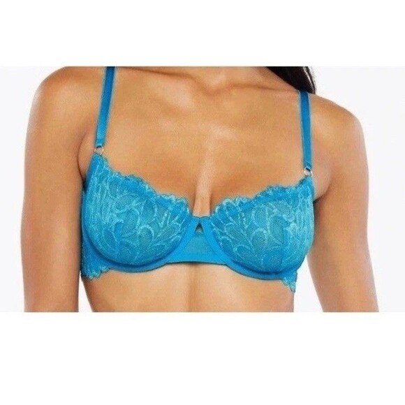 Savage X Fenty Savage Not Sorry Unlined Lace Balconette Bra 36C - Picture 1 of 9